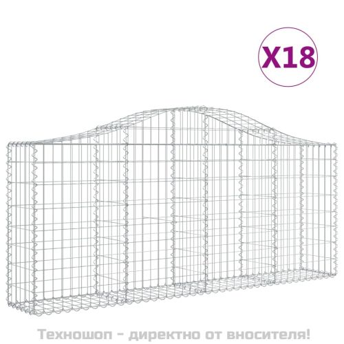 Габионни кошници арка 18 бр 200x30x80/100 см поцинковано желязо