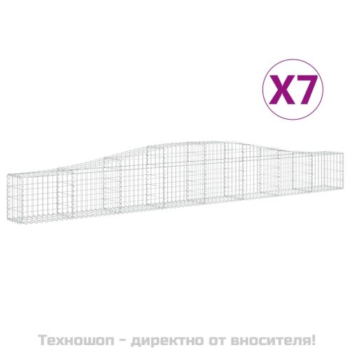 Габионни кошници арка 7 бр 400x30x40/60 см поцинковано желязо