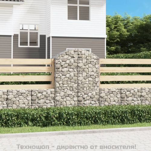 Дъговидна габионна кошница 100x50x140/160 см поцинковано желязо