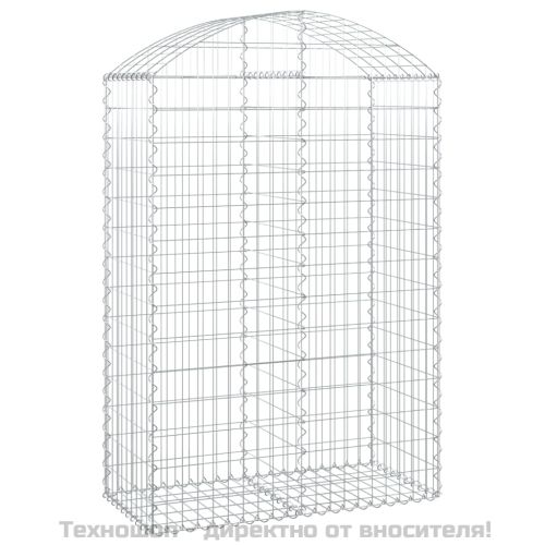 Дъговидна габионна кошница 100x50x140/160 см поцинковано желязо