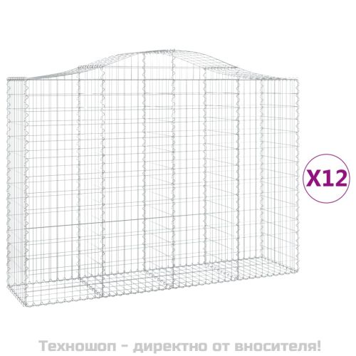 Габионни кошници арка 12 бр 200x50x140/160см поцинковано желязо