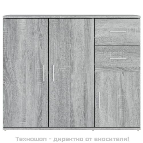 Сайдборд, сив сонома, 91x29,5x75 см, инженерно дърво