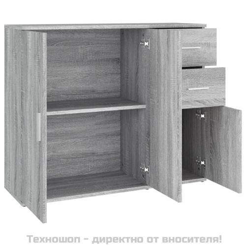 Сайдборд, сив сонома, 91x29,5x75 см, инженерно дърво