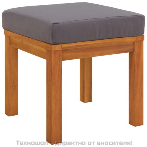 Градински трапезен комплект 9 части с възглавници акация масив