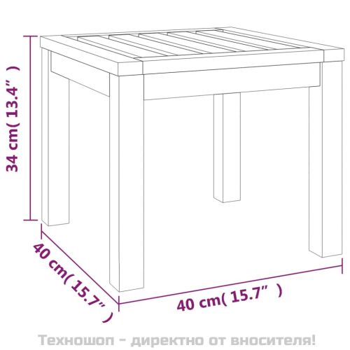 Градински трапезен комплект 9 части с възглавници акация масив