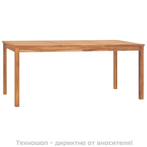 Градински трапезен комплект, 3 части, тиково дърво масив