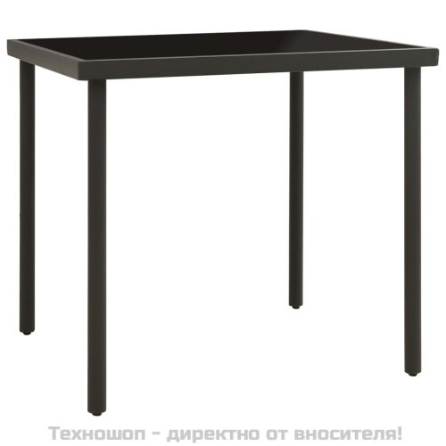 Градински трапезен комплект, 3 части, стомана