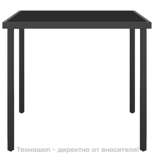 Градински трапезен комплект, 3 части, стомана