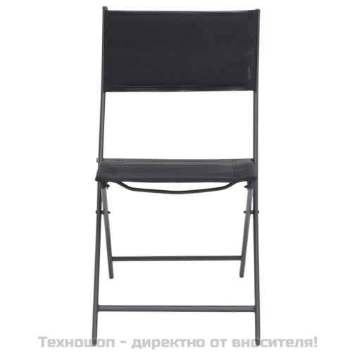 Градински трапезен комплект, 3 части, стомана