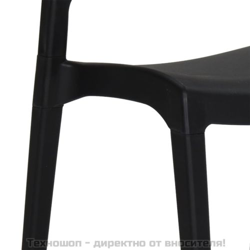 Градински столове, 2 бр, антрацит, полипропилен