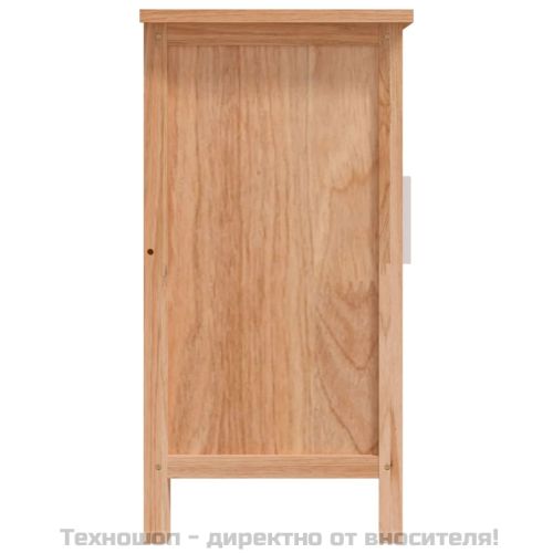 Шкаф за баня за мивка, 66x29x61,5 см, орехово дърво масив