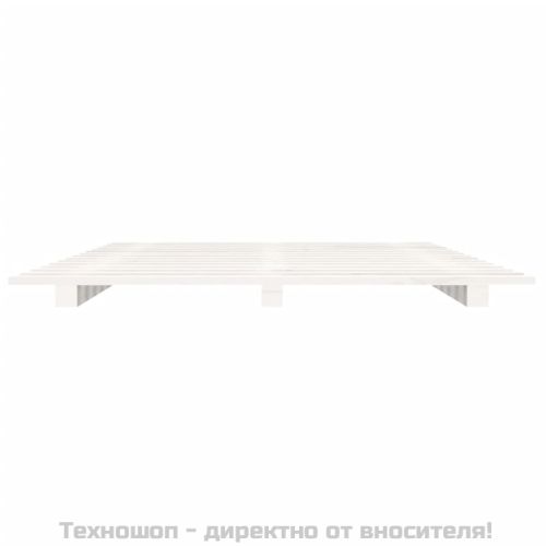 Рамка за легло, бяла, 120х200 см, бор масив