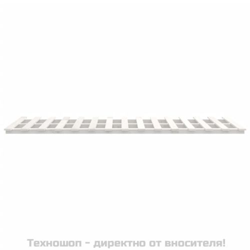 Рамка за легло, бяла, бор масив, 150x200 cм