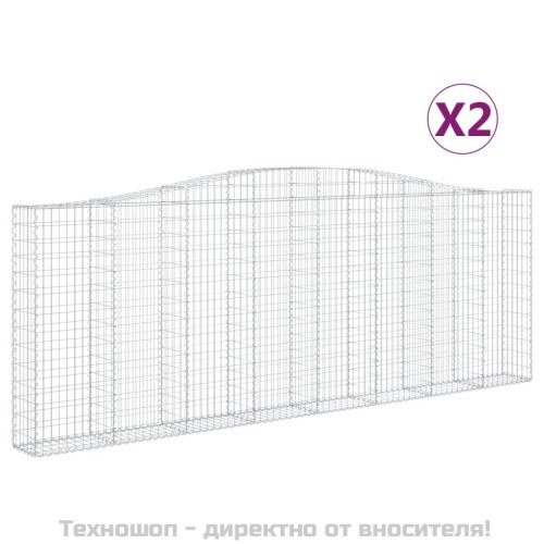 Габионни кошници арка 2 бр 400x30x140/160 см поцинковано желязо