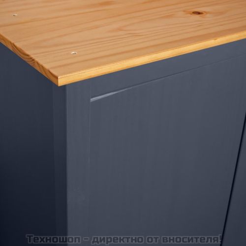 Гардероб с 2 врати Hill сив 89x50x170 см борово дърво масив