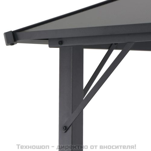 Шатра с покрив, алуминий, 3х3 м, антрацит