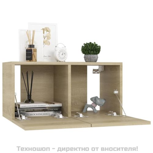 Окачени ТВ шкафове, 2 бр, дъб сонома, 60x30x30 см