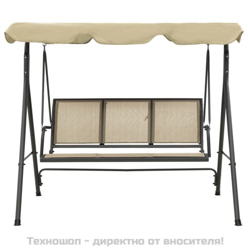 Градинска люлка с навес, антрацит и пясък