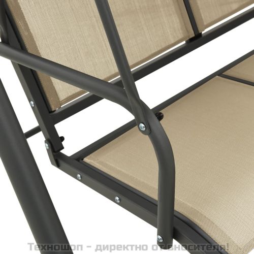 Градинска люлка с навес, антрацит и пясък