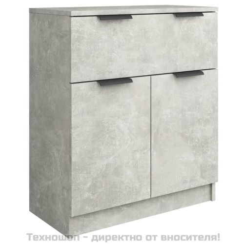 Сайдборд, бетонно сив, 60x30x70 см, инженерно дърво