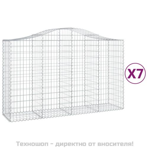 Габионни кошници арка 7 бр 200x50x120/140 см поцинковано желязо