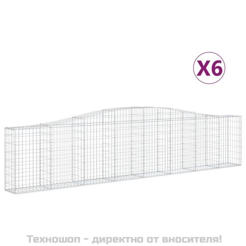 Габионни кошници арка 6 бр 400x30x80/100 см поцинковано желязо