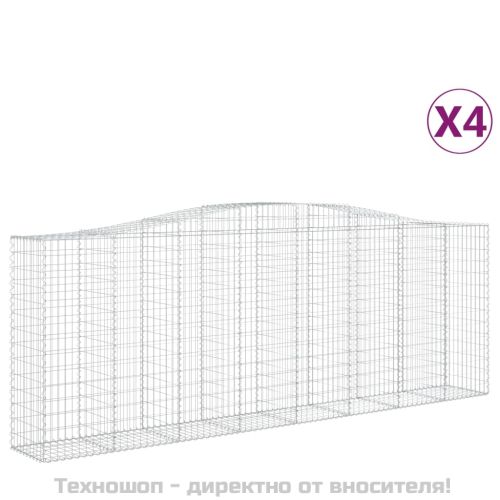 Габионни кошници арка 4 бр 400x50x140/160 см поцинковано желязо