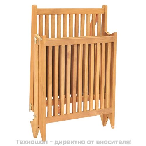 Шезлонг, тиково дърво масив