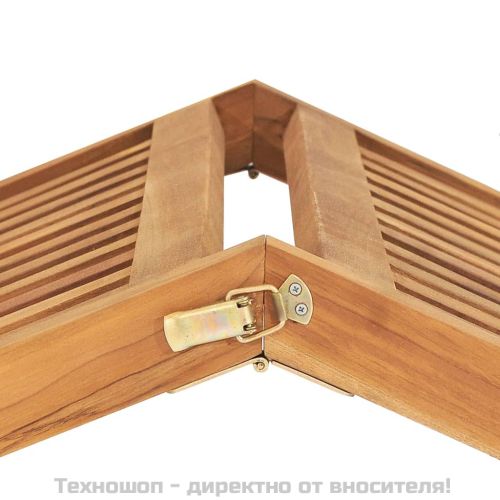 Шезлонг, тиково дърво масив