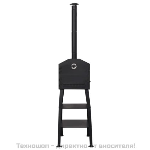 Външна пещ за пица на дървени въглища с 2 шамотни камъка