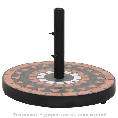 Основа за чадър, теракота и бяло, кръгла, 12 кг