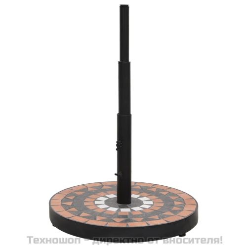 Основа за чадър, теракота и бяло, кръгла, 12 кг