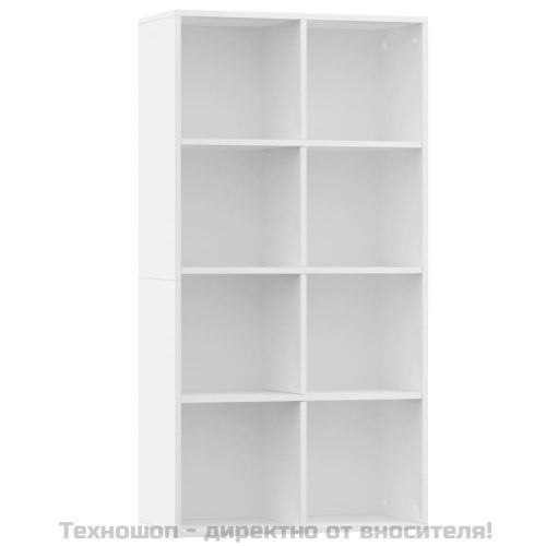 Библиотека/бюфет, бяла, 66x30x130 см, инженерно дърво