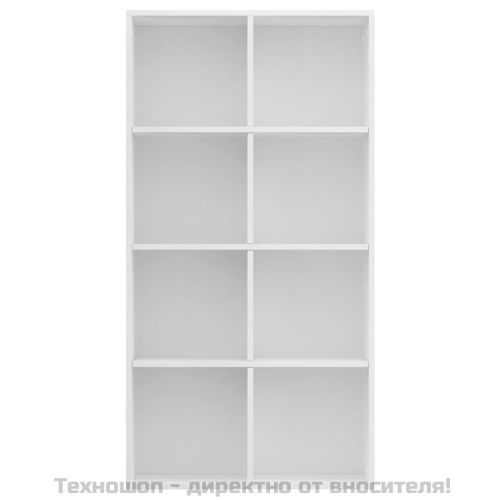 Библиотека/бюфет, бяла, 66x30x130 см, инженерно дърво