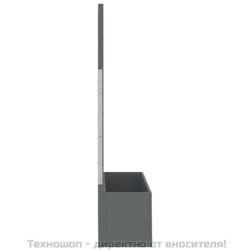 Плантер с пергола, сив, 65x33x135 см, WPC