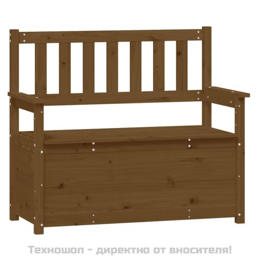 Пейка, меденокафява, 112,5x51,5x96,5 см, борово дърво масив