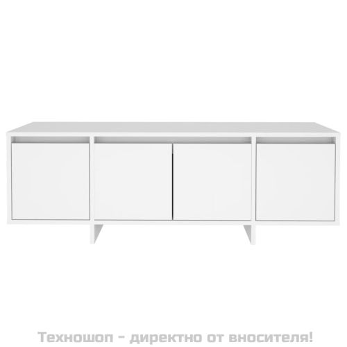 ТВ шкаф, бял, 120x30x40,5 см, инженерно дърво