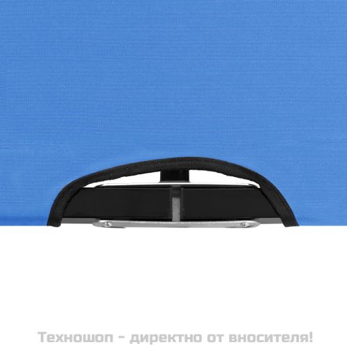 Двуместен сгъваем шезлонг, син, стомана
