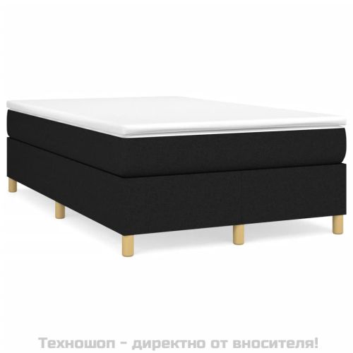 Боксспринг легло с матрак, черно, 120x200 см, плат
