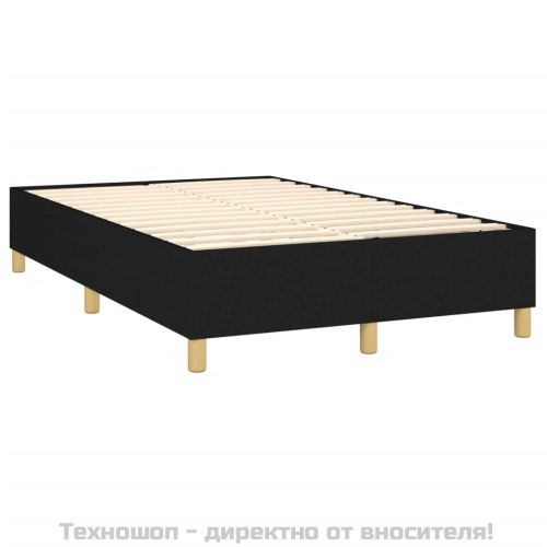 Боксспринг легло с матрак, черно, 120x200 см, плат