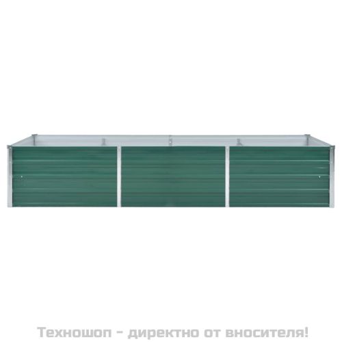 Градинска висока леха поцинкована стомана 240x80x45 см зелена
