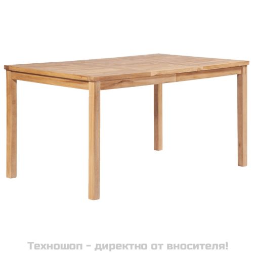 Градински трапезен комплект, 3 части, тиково дърво масив