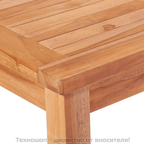 Градински трапезен комплект, 3 части, тиково дърво масив