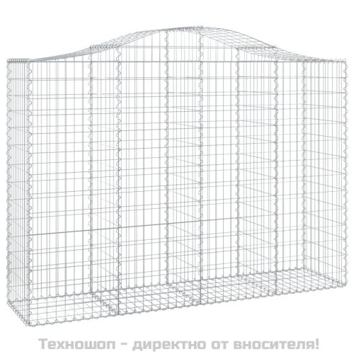 Габионни кошници арка 3 бр 200x50x140/160 см поцинковано желязо