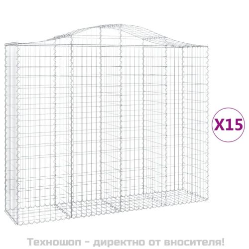 Габионни кошници арка 15 бр 200x50x160/180см поцинковано желязо