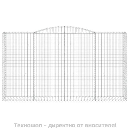 Дъговидна габионна кошница 400x50x220/240 см поцинковано желязо