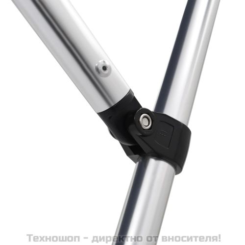 Тента за лодка, 4 дъги, антрацит, 243x210x137 см