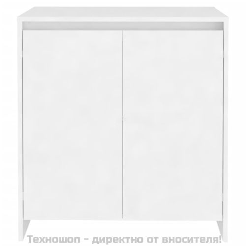 Сайдборд, бял, 70x41x75 см, инженерно дърво