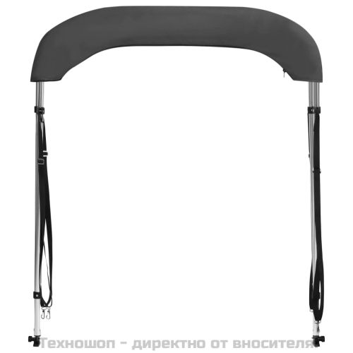 Тента за лодка, 2 дъги, антрацит, 150x120x110 см