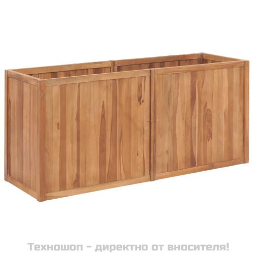 Градинска повдигната леха, 150x50x70 см, тиково дърво масив